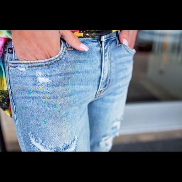 Judy Blue Jeans Judy Blue Paint Splatter Boyfriend Denim Poshmark